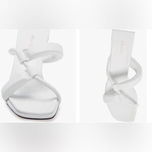Beautiful FRAME Le Gracie Slide Sandals White,Size 8 White Strappy Women's